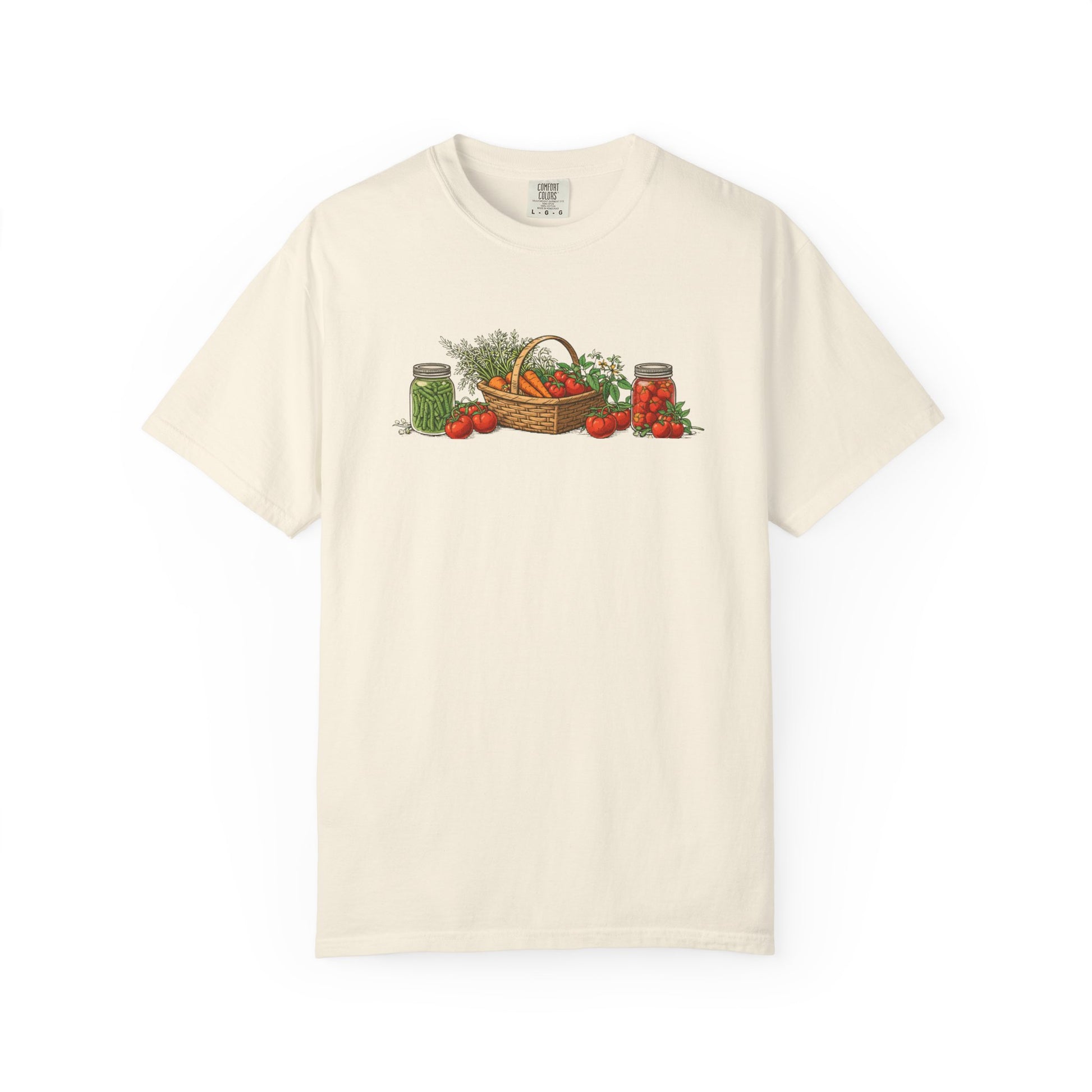 Garden Harvest T-Shirt — Fresh Picked Veggies & Mason Jar Canning Graphic