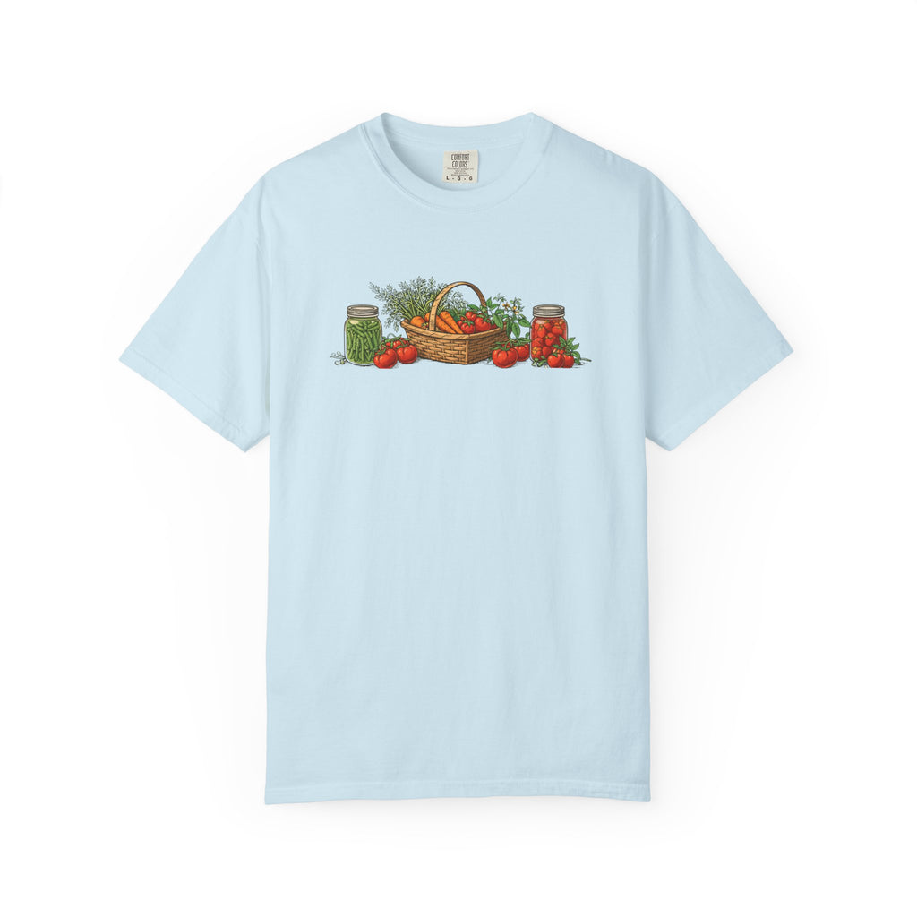 Garden Harvest T-Shirt — Fresh Picked Veggies & Mason Jar Canning Graphic