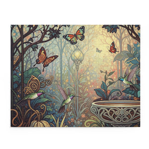Butterfly Garden Puzzle - Colorful Nature Scene for Relaxation, Gift for Nature Lovers, Family Fun, Home Decor, 120/252/500 Pieces
