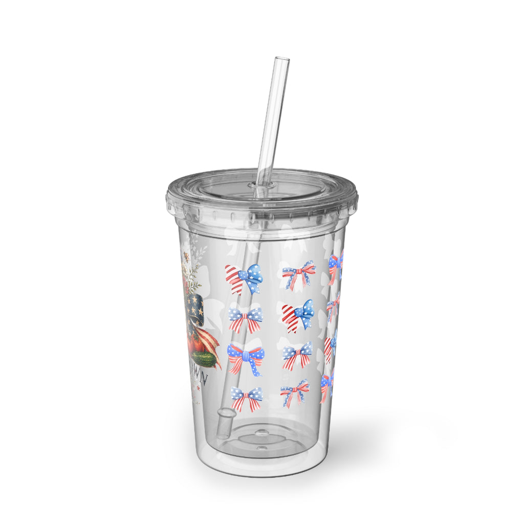 Patriotic 'Homegrown & Free' Acrylic Tumbler