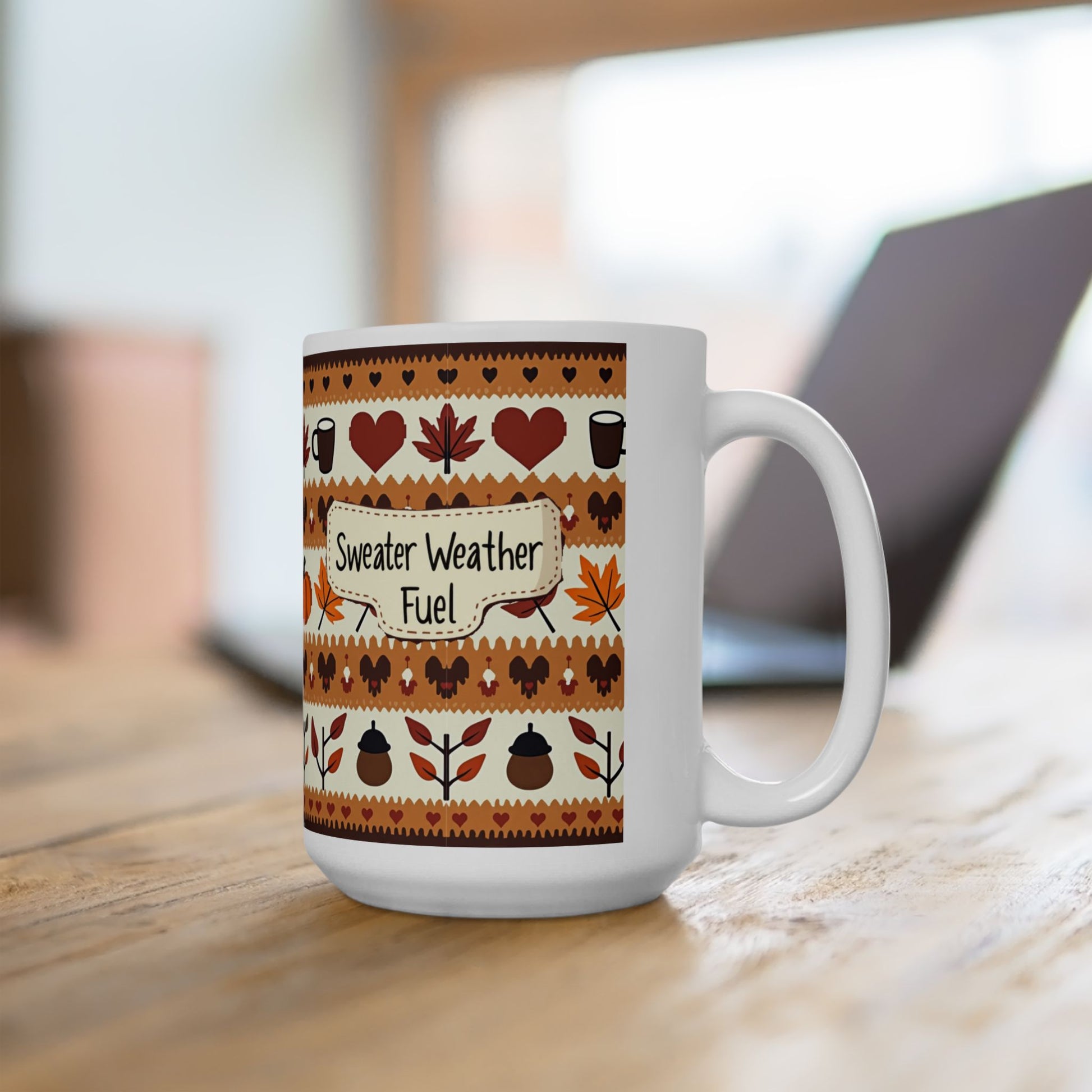 Sweater Weather Fuel Fall-Themed Ceramic Mug