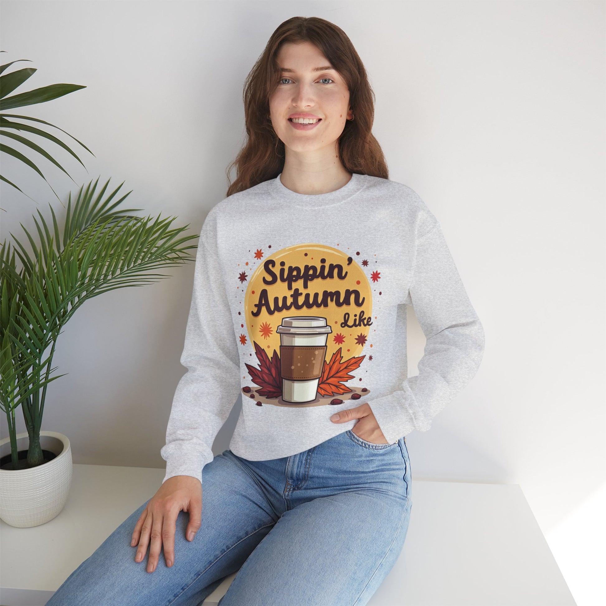 Sippin’ Autumn Crewneck Sweatshirt