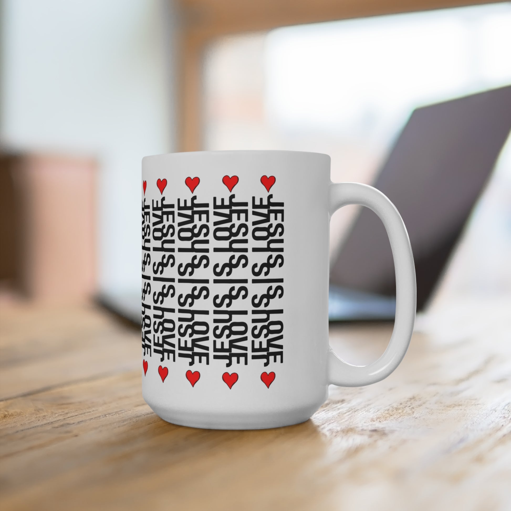 Inspirational Hidden Message Mug "Jesus Is Love"