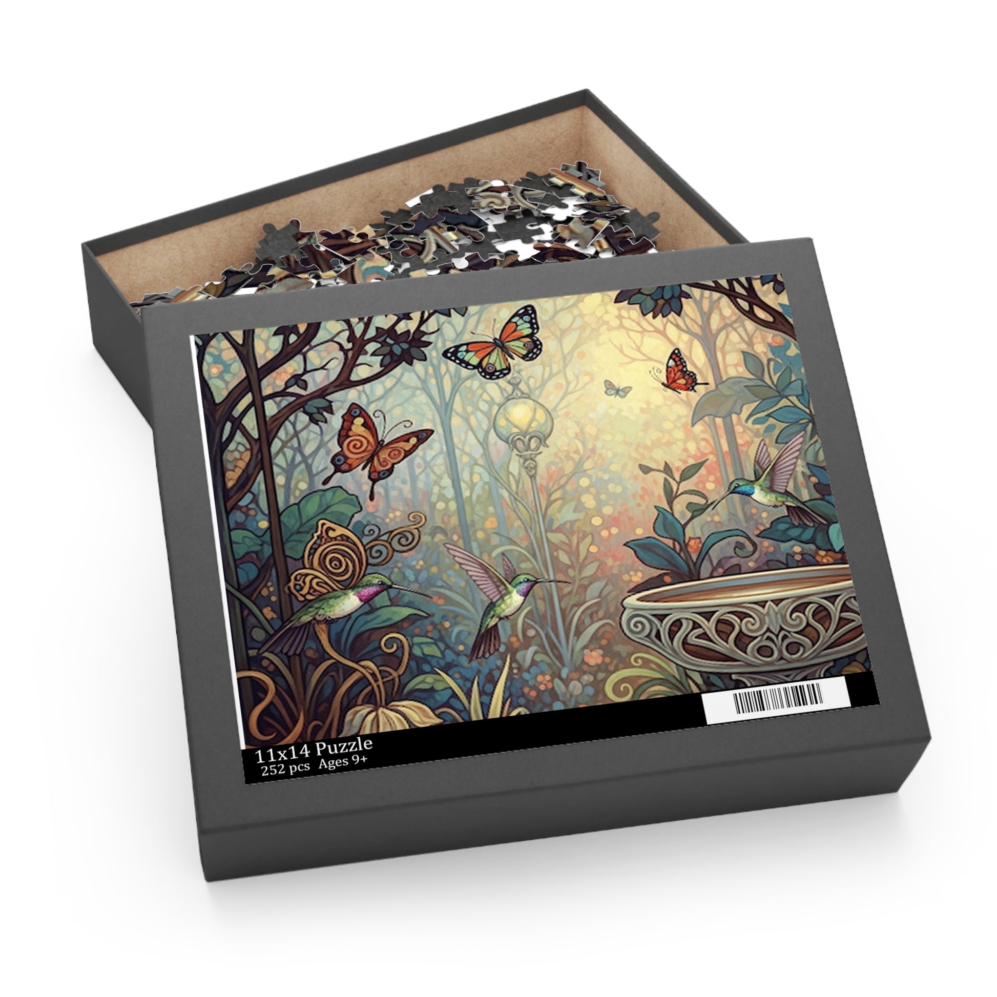 Butterfly Garden Puzzle - Colorful Nature Scene for Relaxation, Gift for Nature Lovers, Family Fun, Home Decor, 120/252/500 Pieces