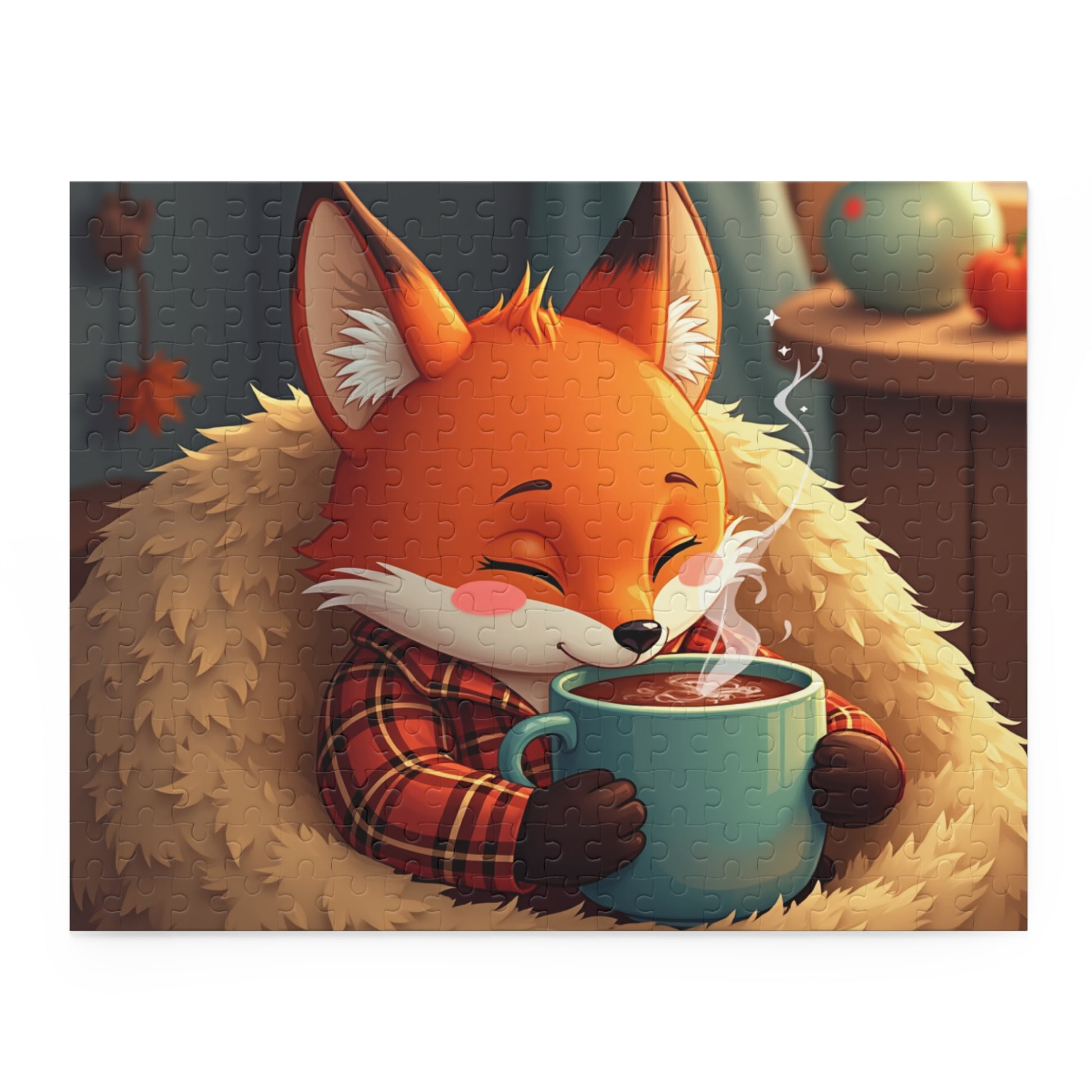 Cozy Fox Puzzle 252 Piece Indoor Fun, Perfect Gift for Adults & Kids, Family Night, Relaxation, Winter Vibes