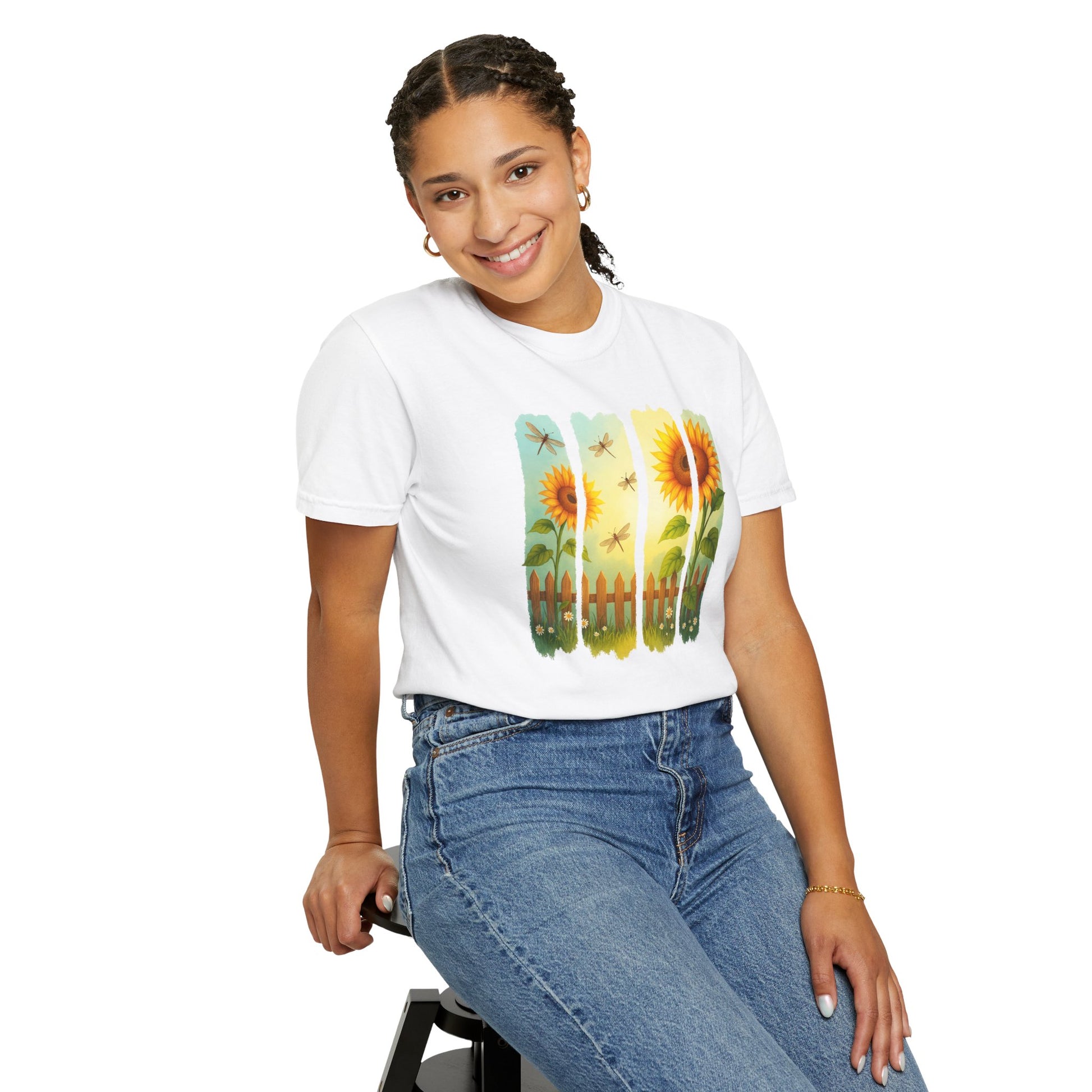 Sunflower & Dragonfly Unisex T-Shirt