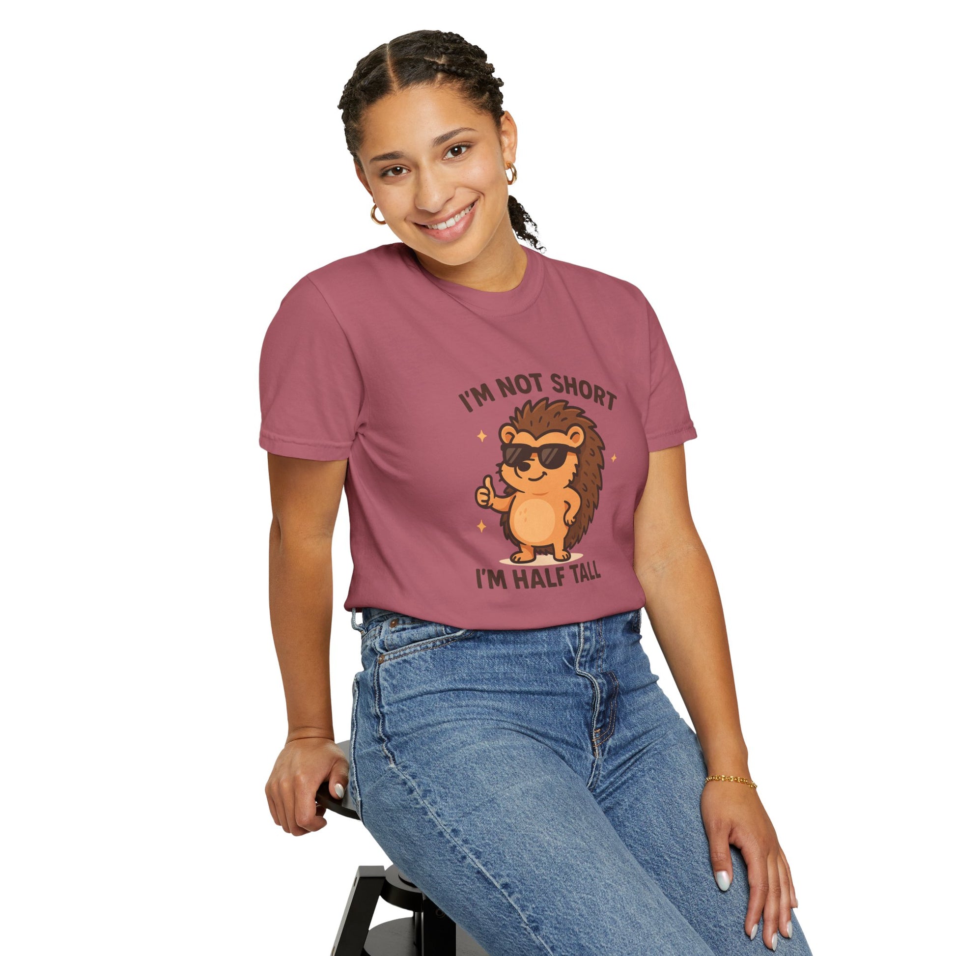 Hedgehog I'm Not Short Graphic T-shirt