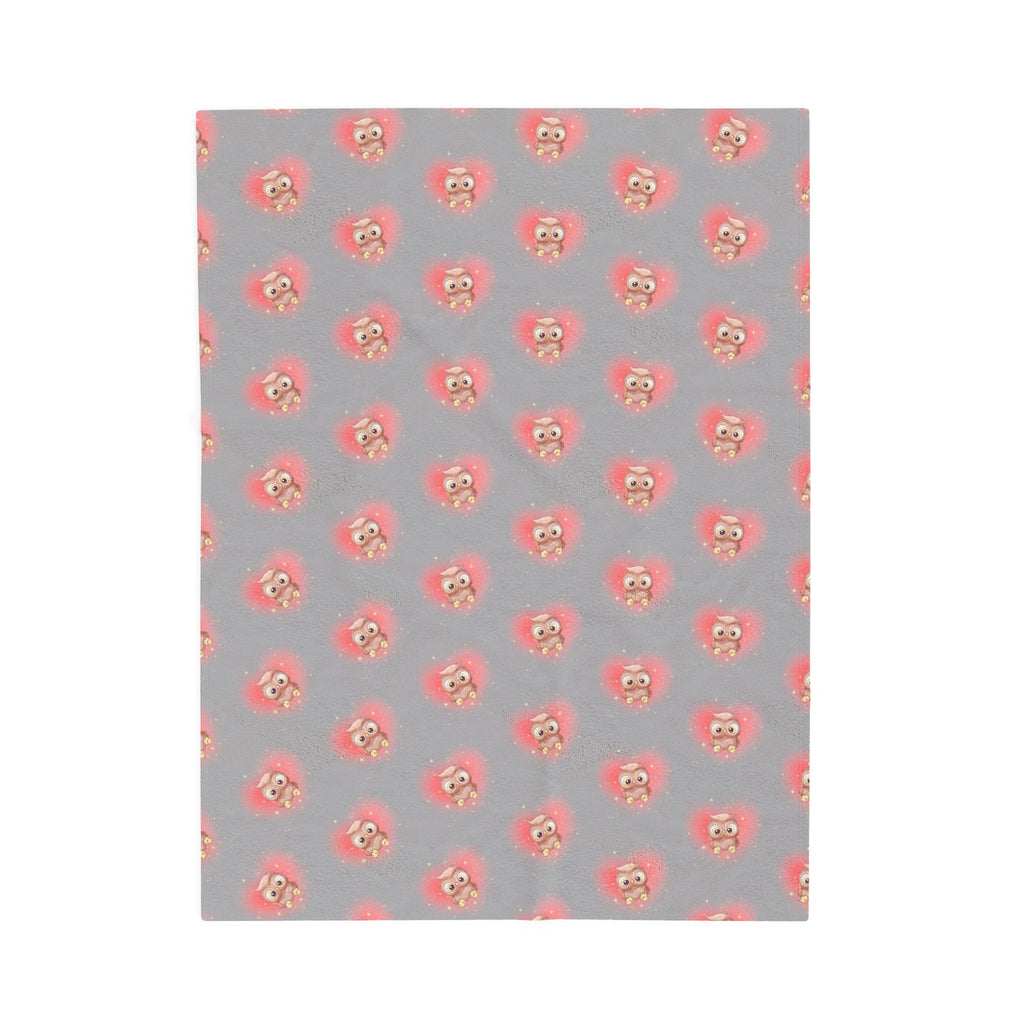 Velveteen Plush Blanket - Owl Pattern Throw Blanket