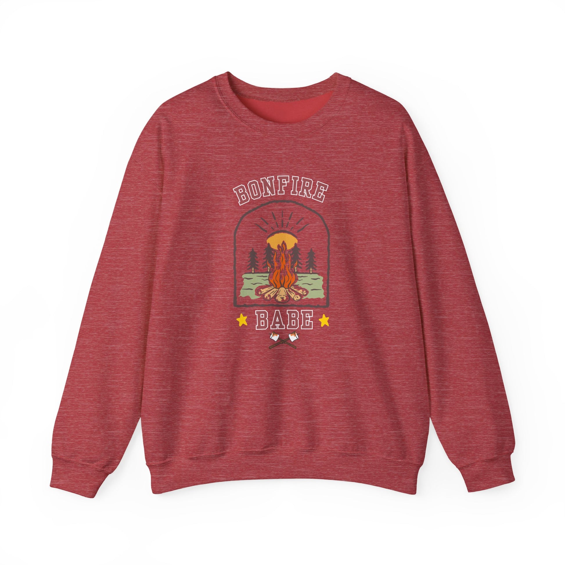Bonfire Babe Crewneck Sweatshirt – Cozy Fall Campfire Pullover for Outdoor Lovers