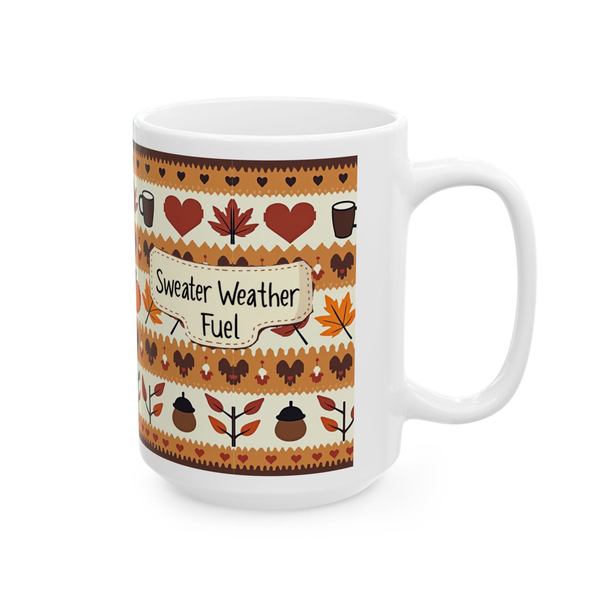 Sweater Weather Fuel Fall-Themed Ceramic Mug