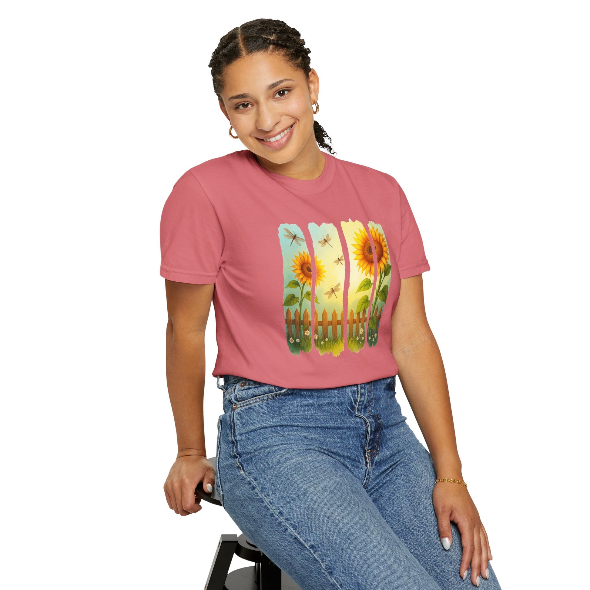 Sunflower & Dragonfly Unisex T-Shirt