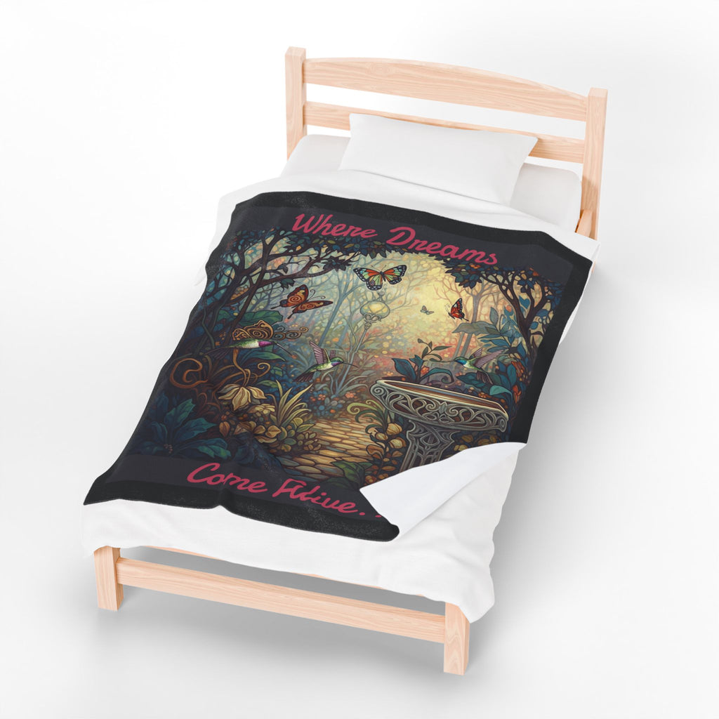 Enchanted Garden Velveteen Plush Blanket