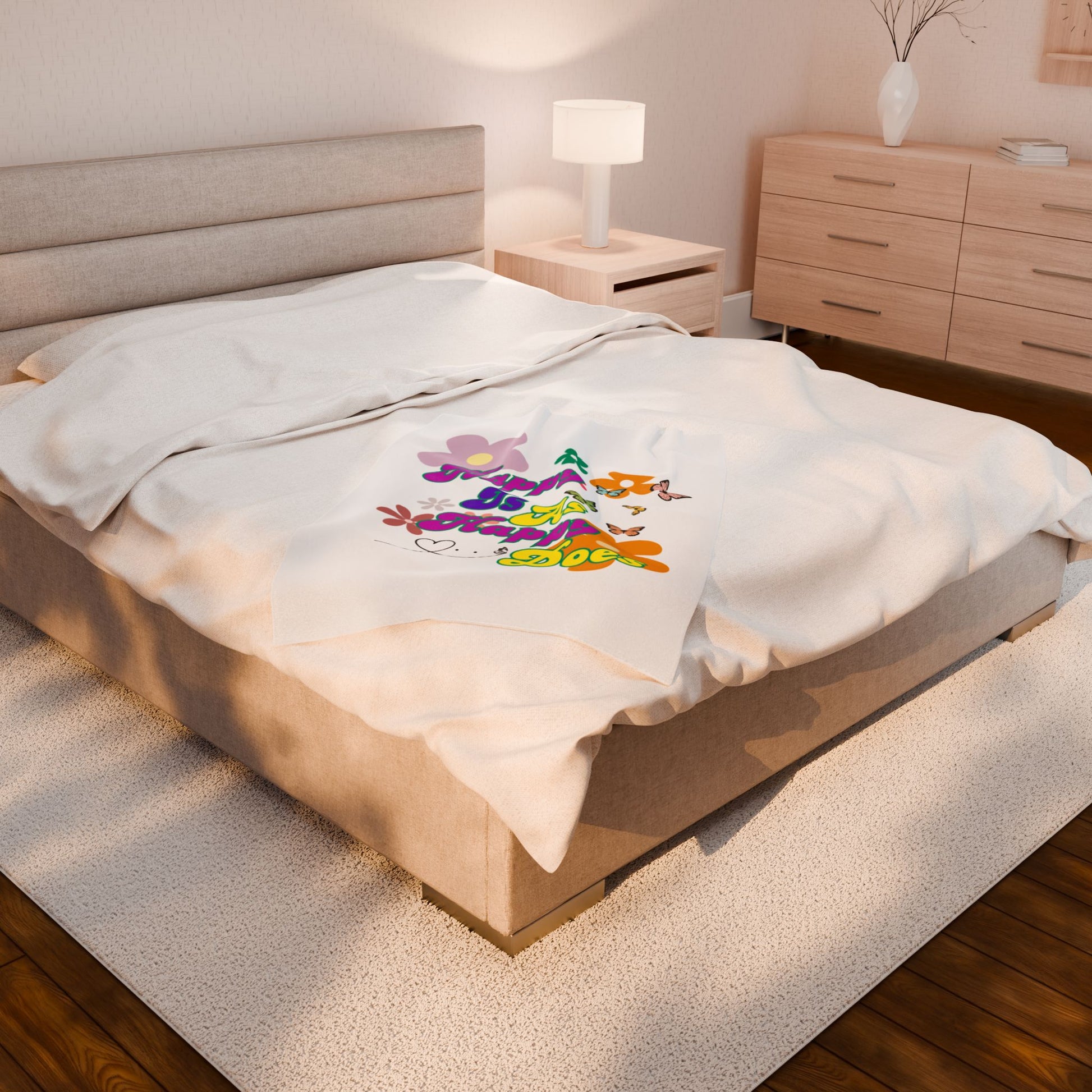 Happy Is As Happy Does plush blanket