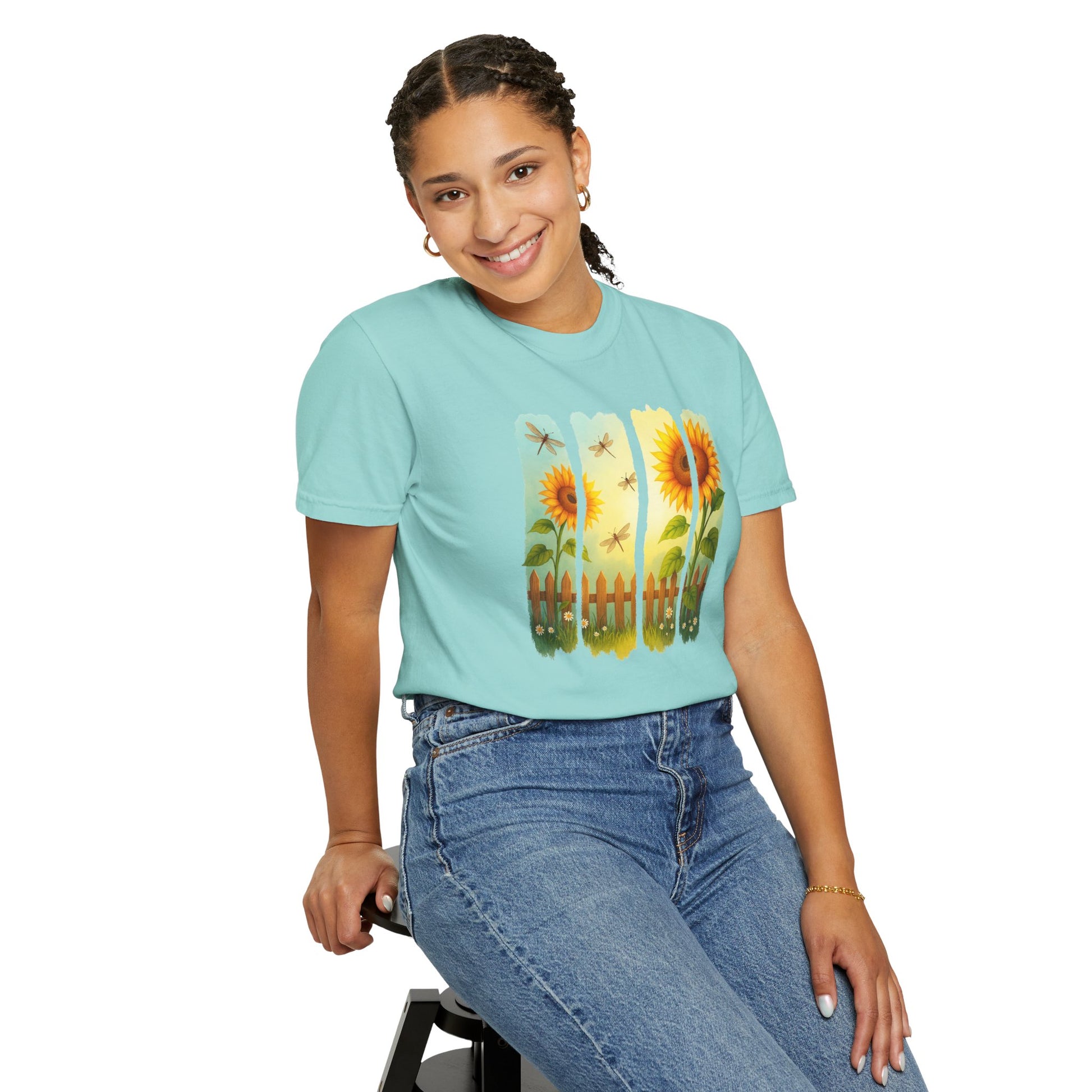 Sunflower & Dragonfly Unisex T-Shirt