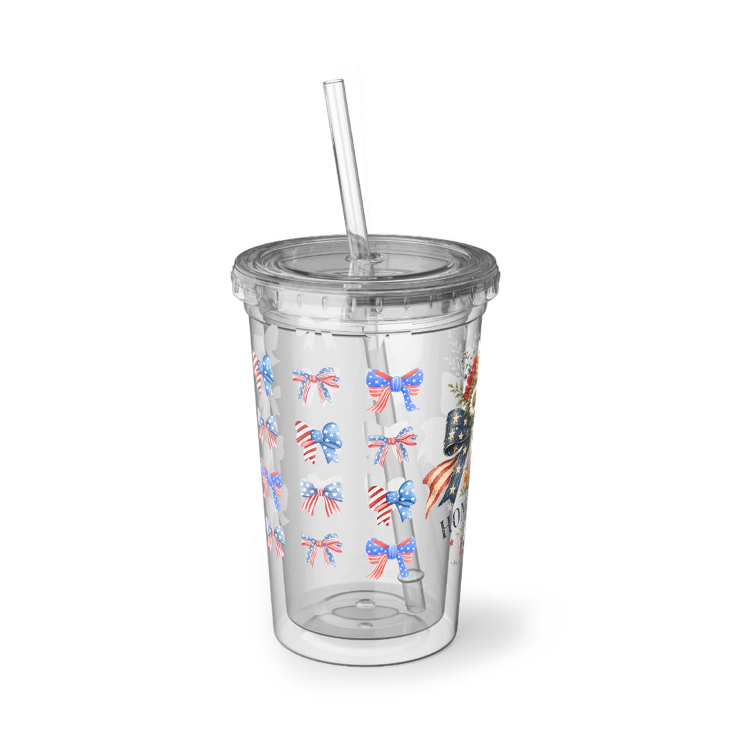 Patriotic 'Homegrown & Free' Acrylic Tumbler