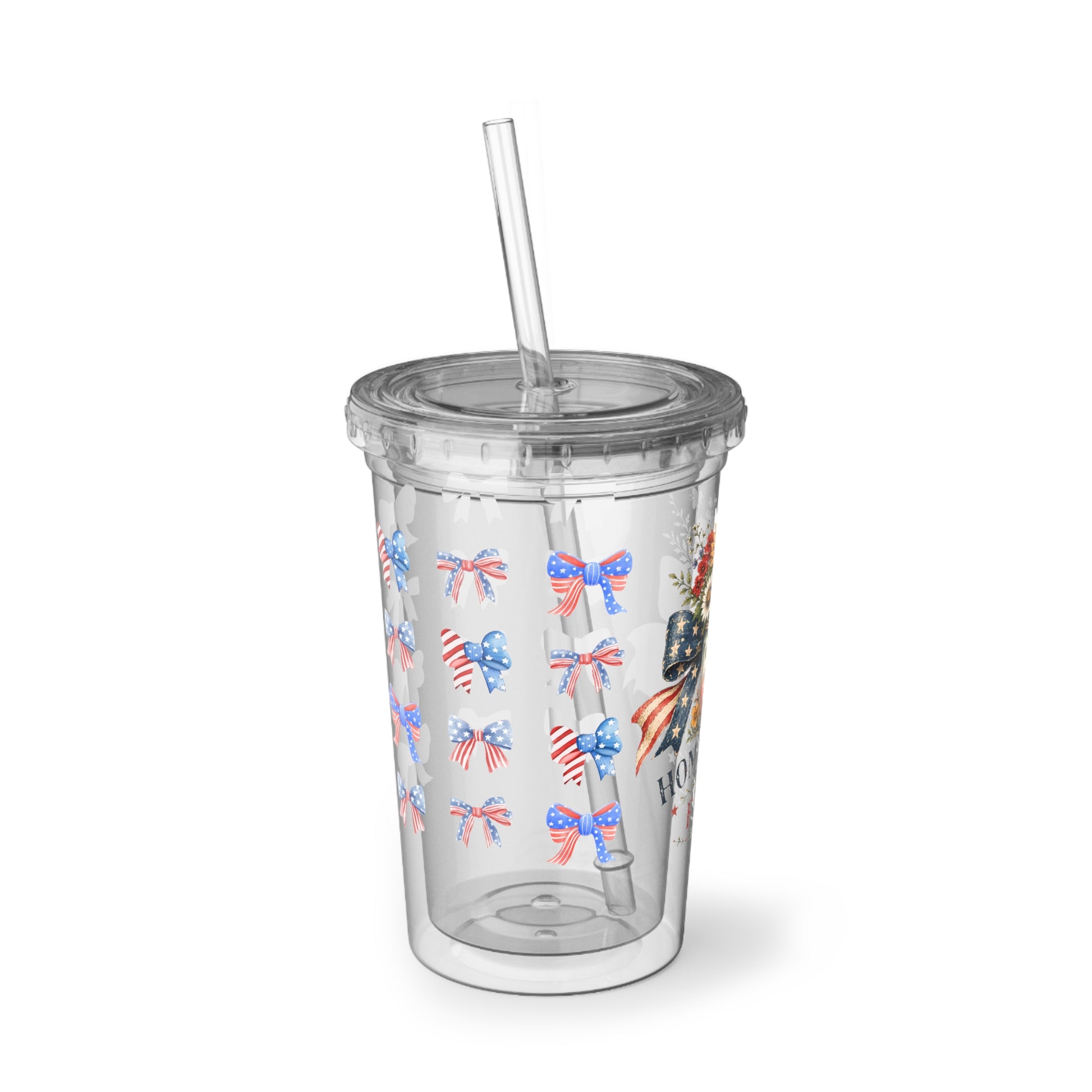 Patriotic 'Homegrown & Free' Acrylic Tumbler