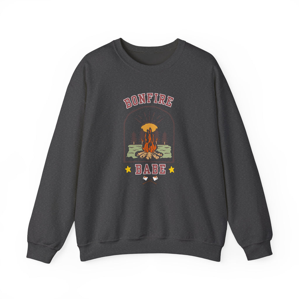 Bonfire Babe Crewneck Sweatshirt – Cozy Fall Campfire Pullover for Outdoor Lovers