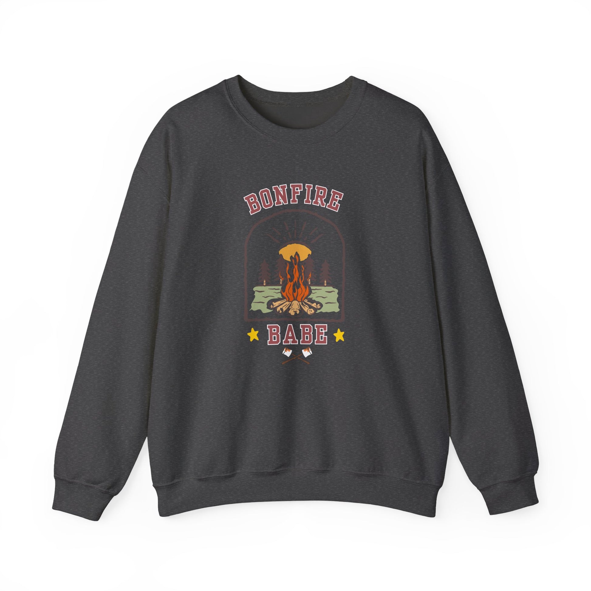 Bonfire Babe Crewneck Sweatshirt – Cozy Fall Campfire Pullover for Outdoor Lovers