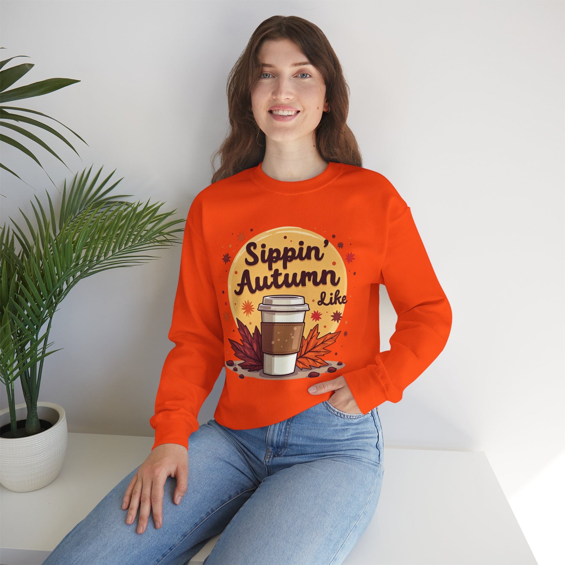 Sippin’ Autumn Crewneck Sweatshirt