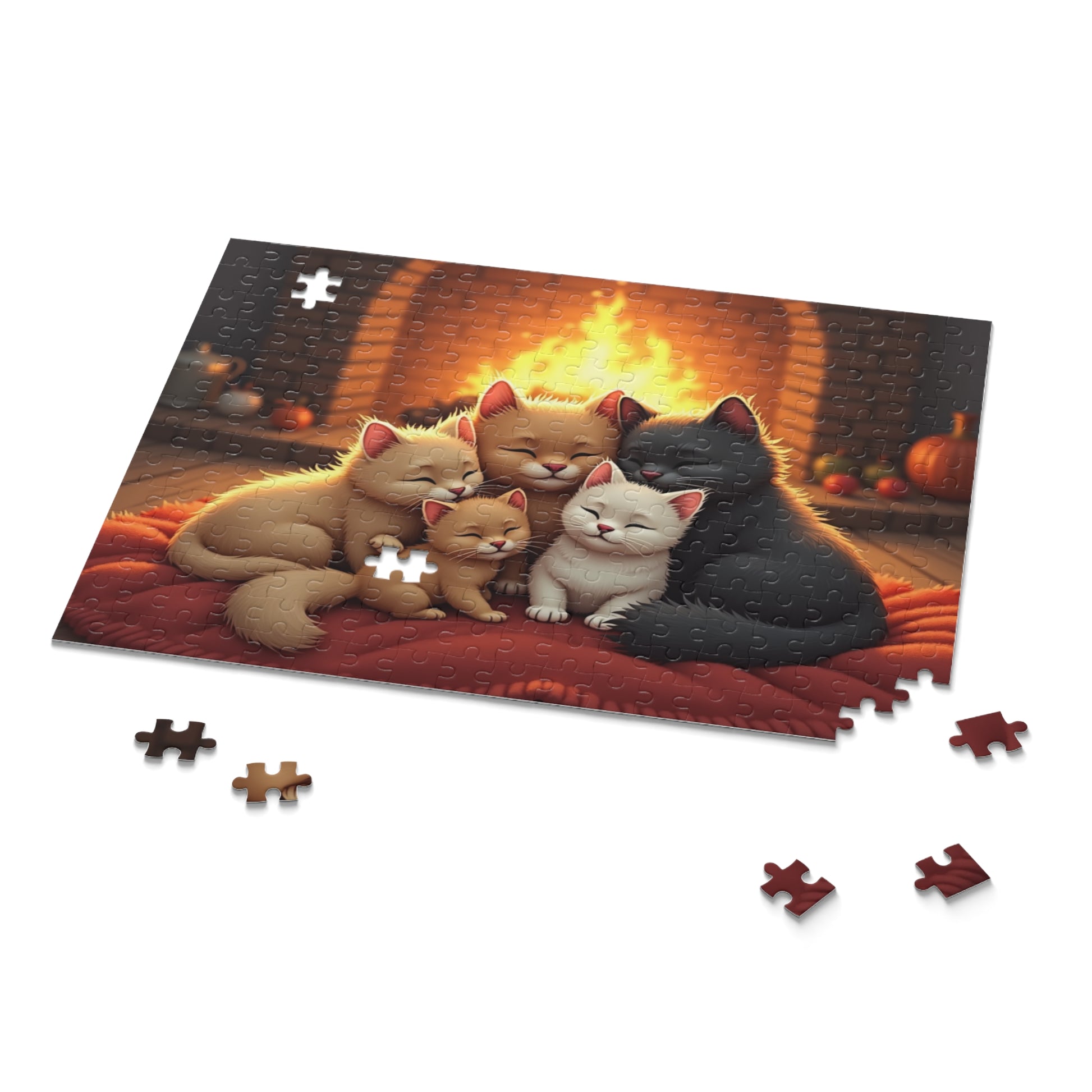 “Cozy Kitten Snuggle Fest” Puzzle, 252 Piece Jigsaw, Fun Gift for Cat Lovers
