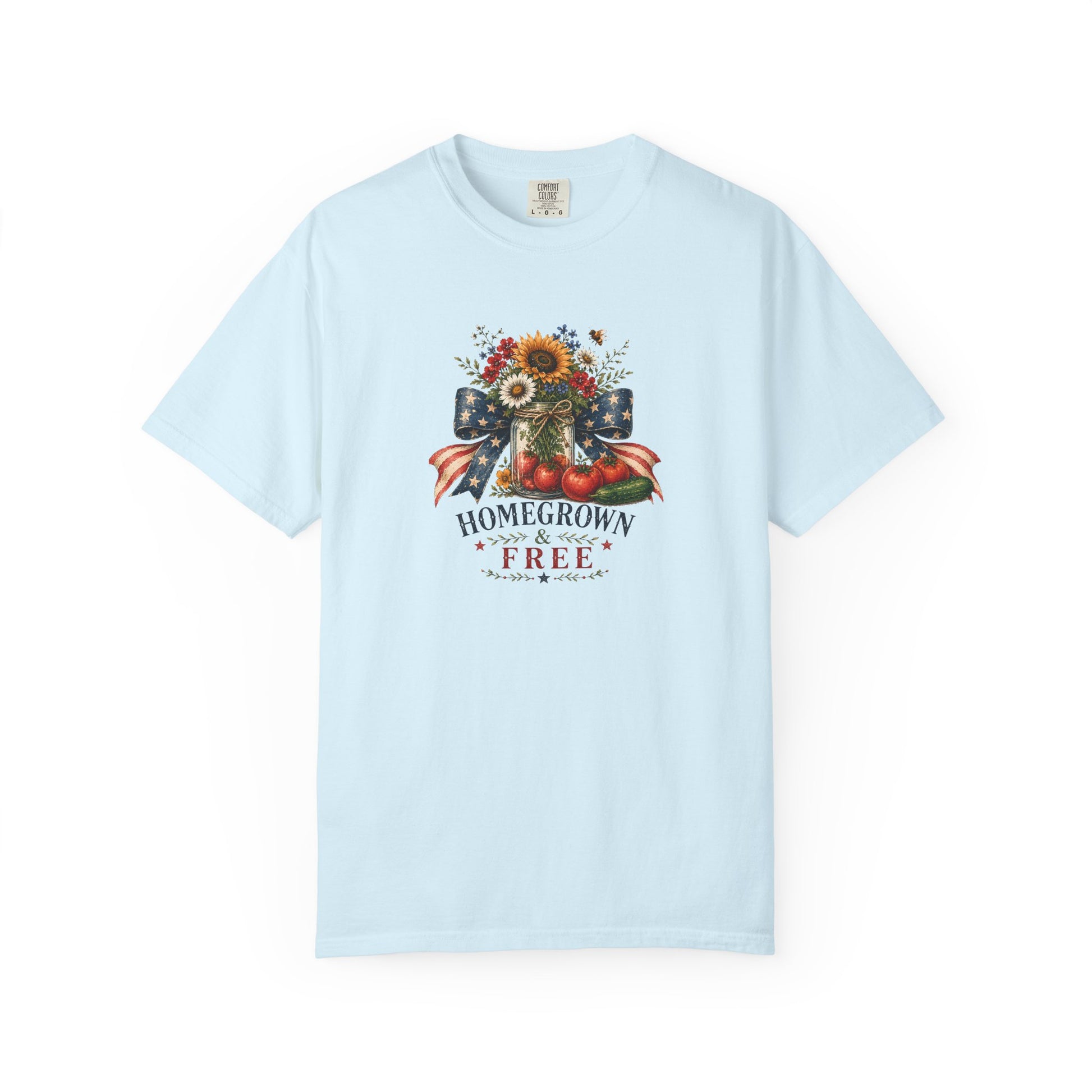 Patriotic Sunflower "Homegrown & Free" T-Shirt