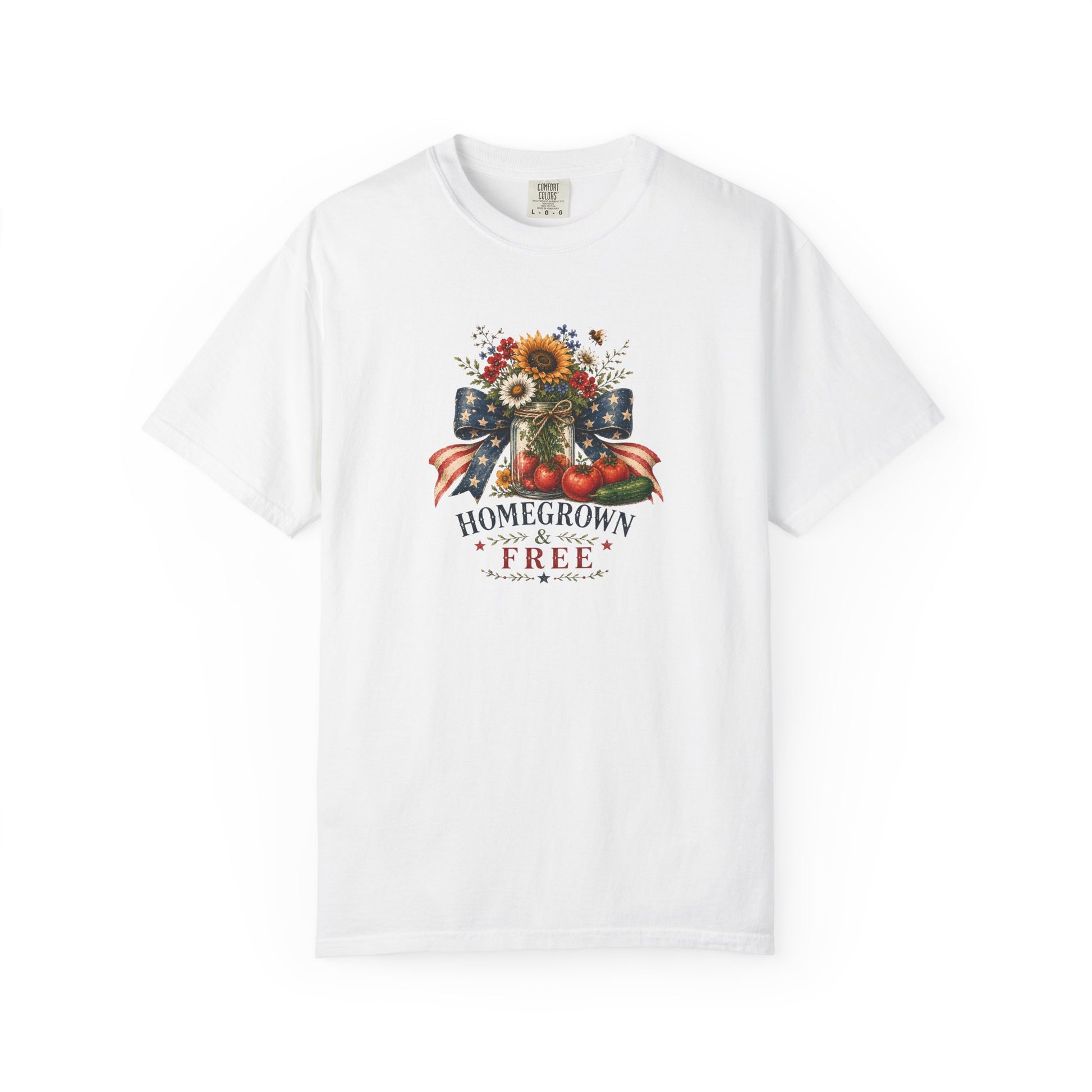 Patriotic Sunflower "Homegrown & Free" T-Shirt