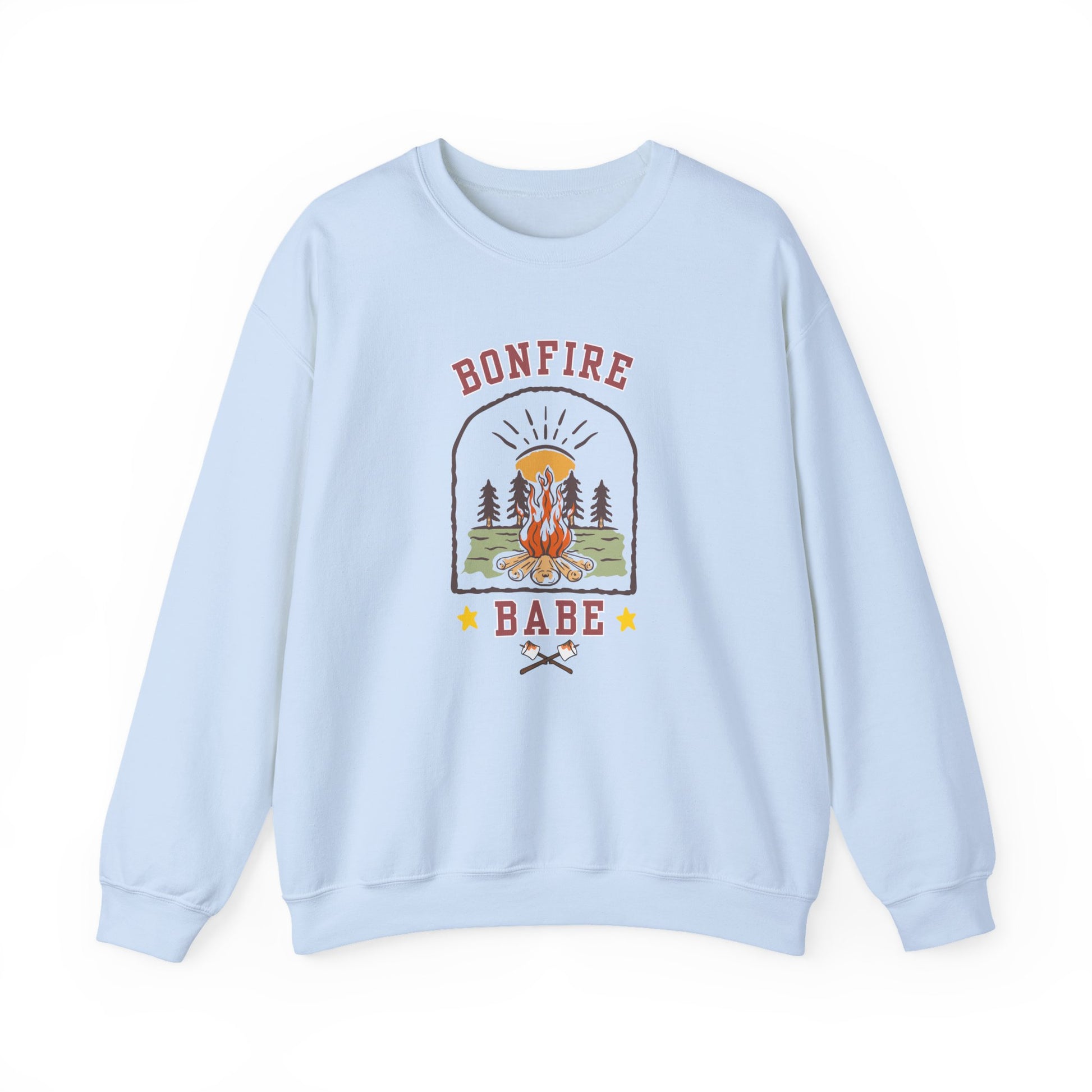 Bonfire Babe Crewneck Sweatshirt – Cozy Fall Campfire Pullover for Outdoor Lovers