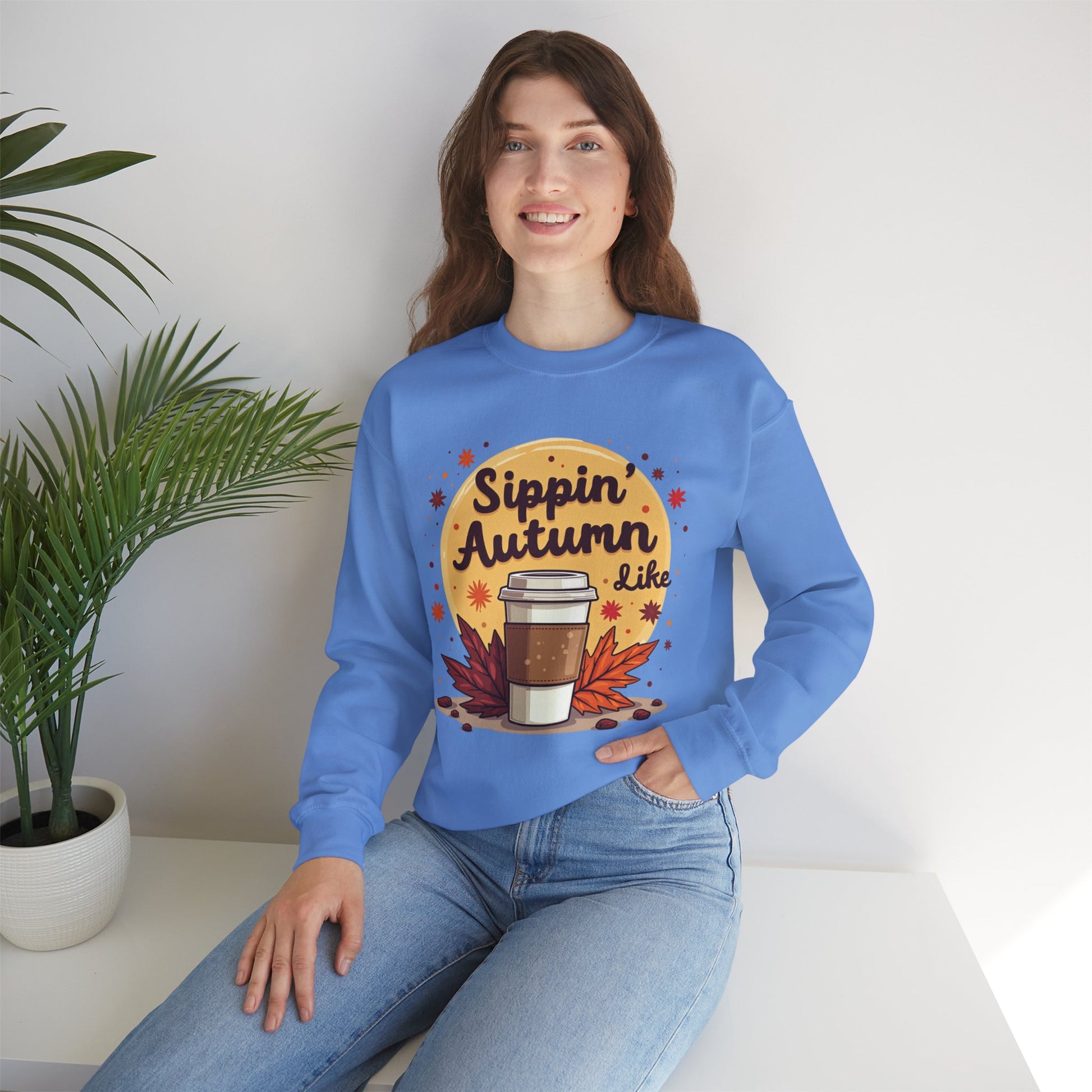 Sippin’ Autumn Crewneck Sweatshirt