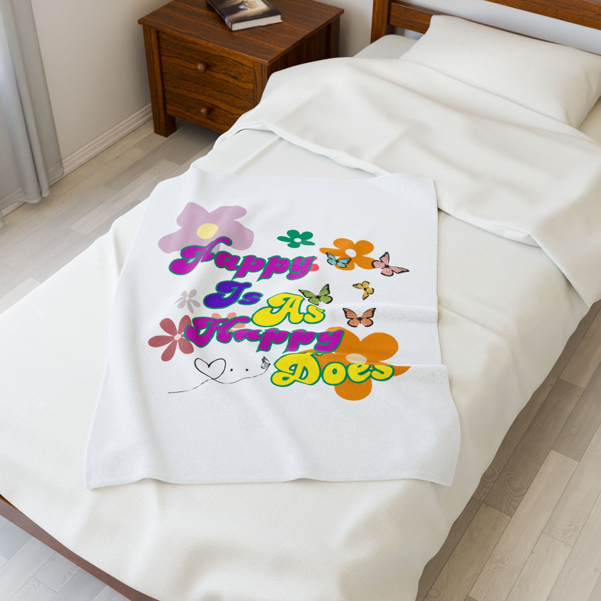 Happy Is As Happy Does plush blanket