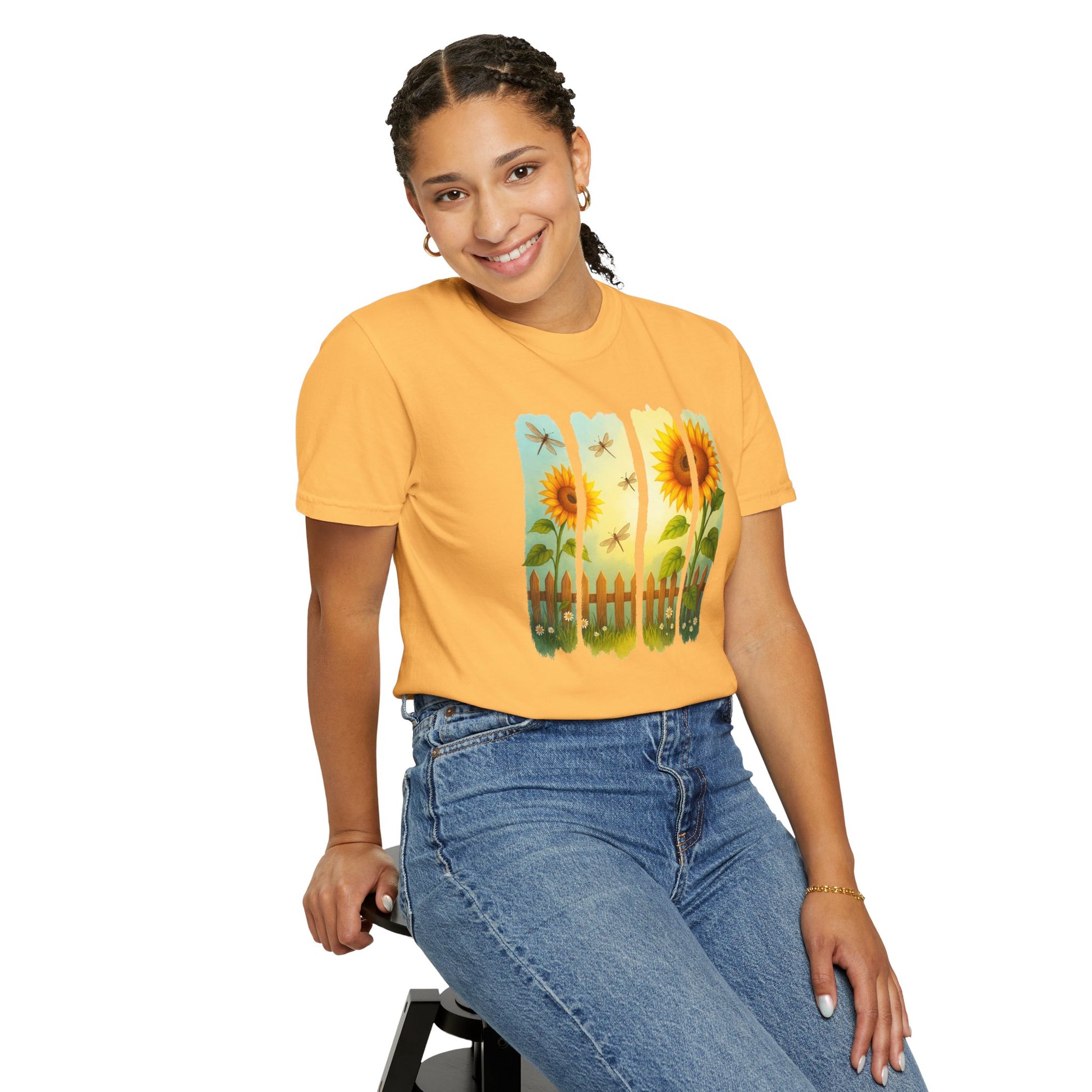 Sunflower & Dragonfly Unisex T-Shirt