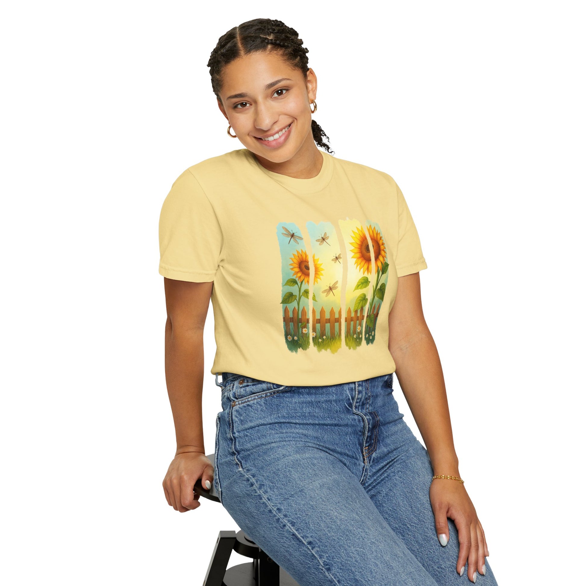 Sunflower & Dragonfly Unisex T-Shirt