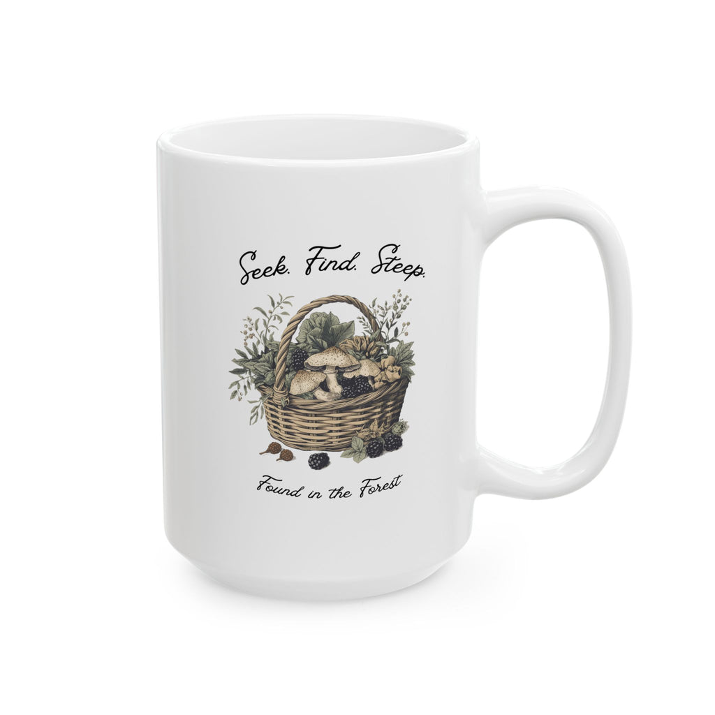 Stay Awhile Botanical Ceramic Mug — 15oz