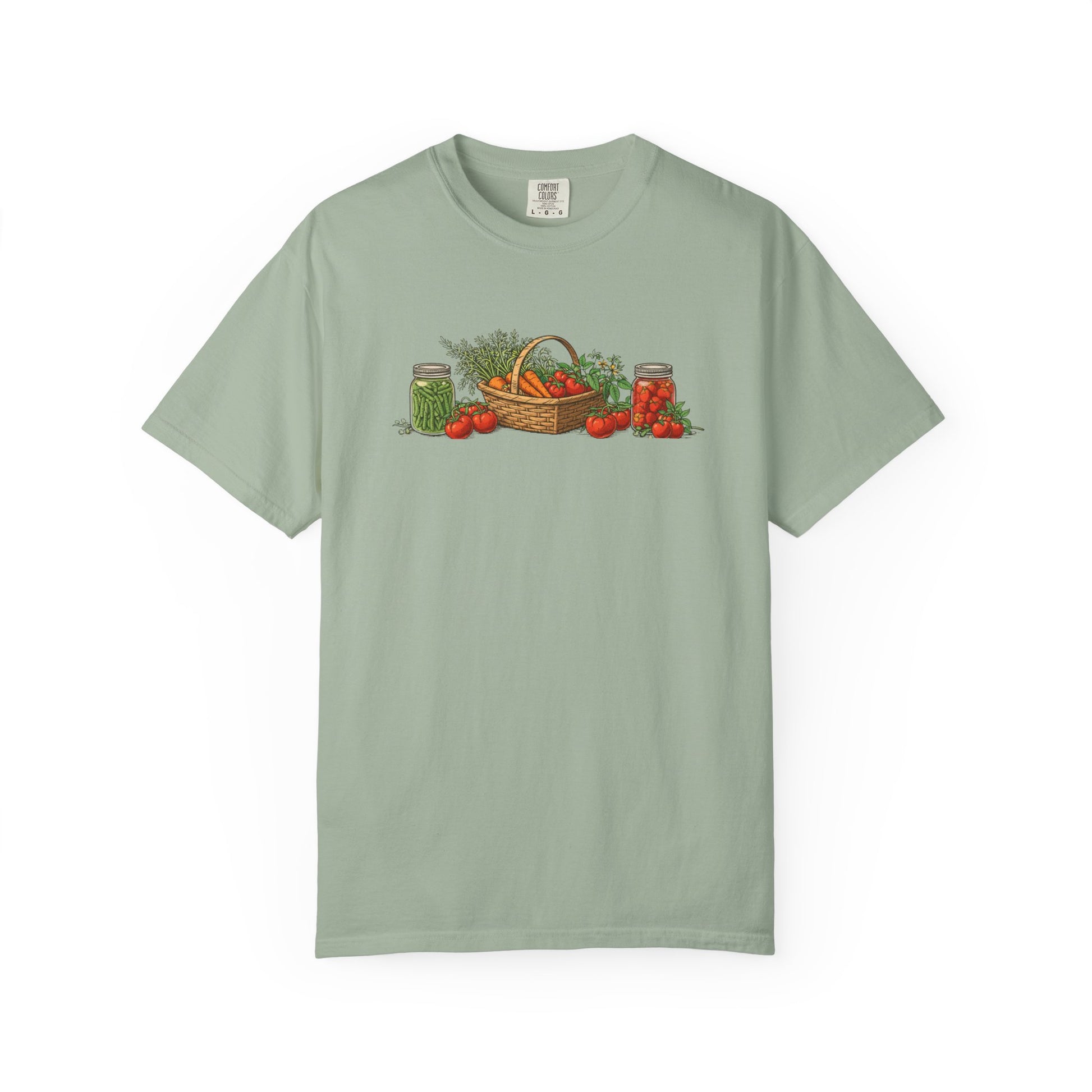 Garden Harvest T-Shirt — Fresh Picked Veggies & Mason Jar Canning Graphic