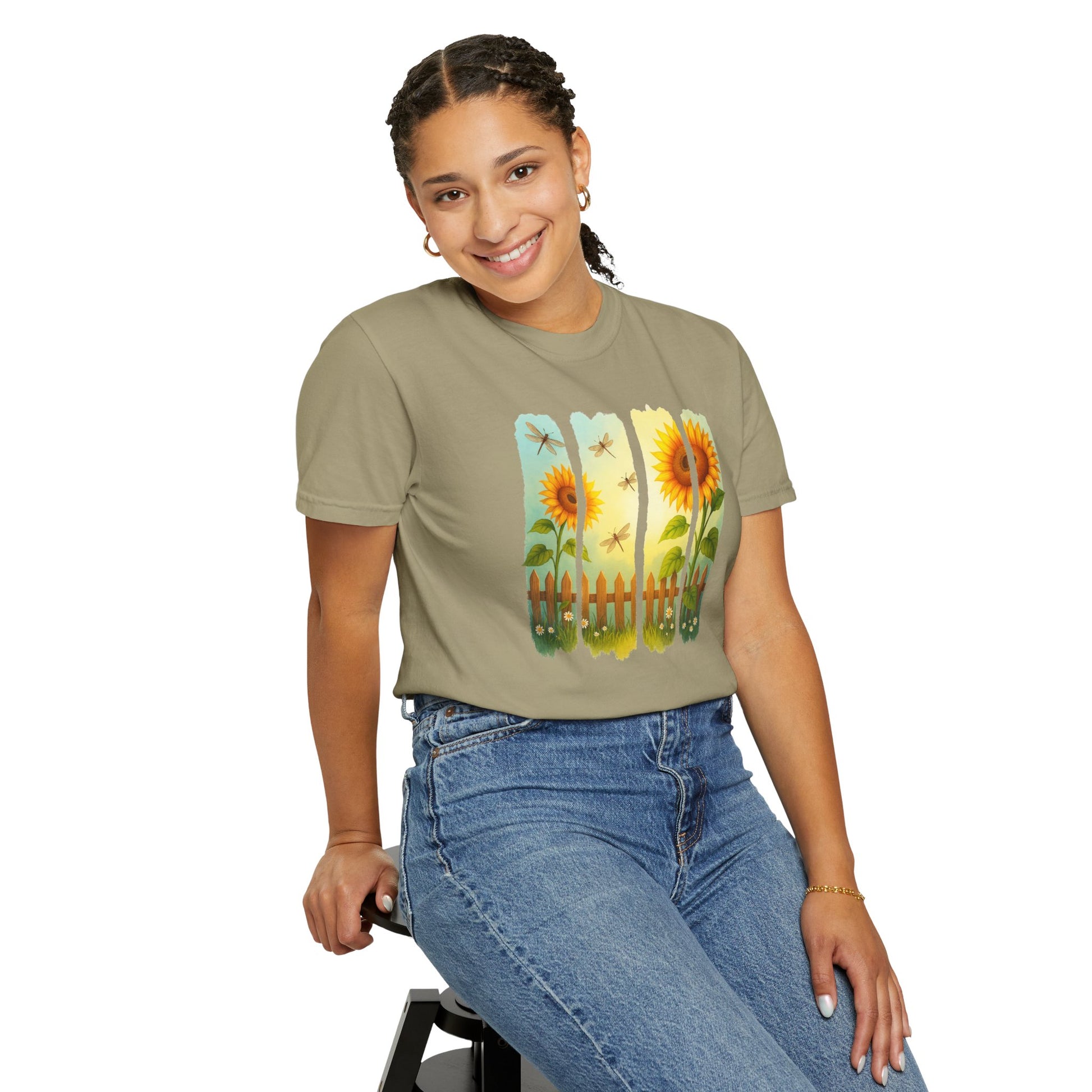 Sunflower & Dragonfly Unisex T-Shirt