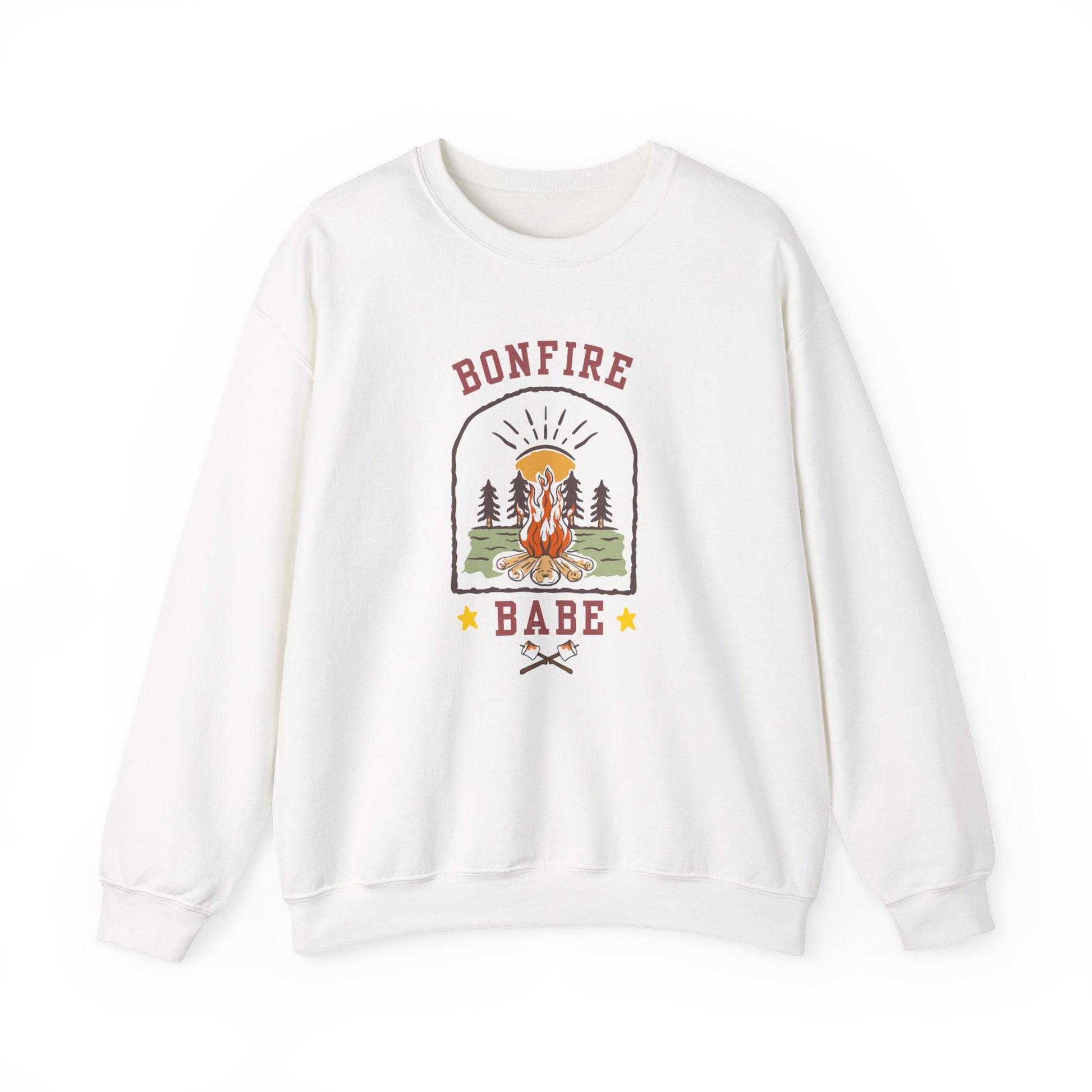 Bonfire Babe Crewneck Sweatshirt – Cozy Fall Campfire Pullover for Outdoor Lovers