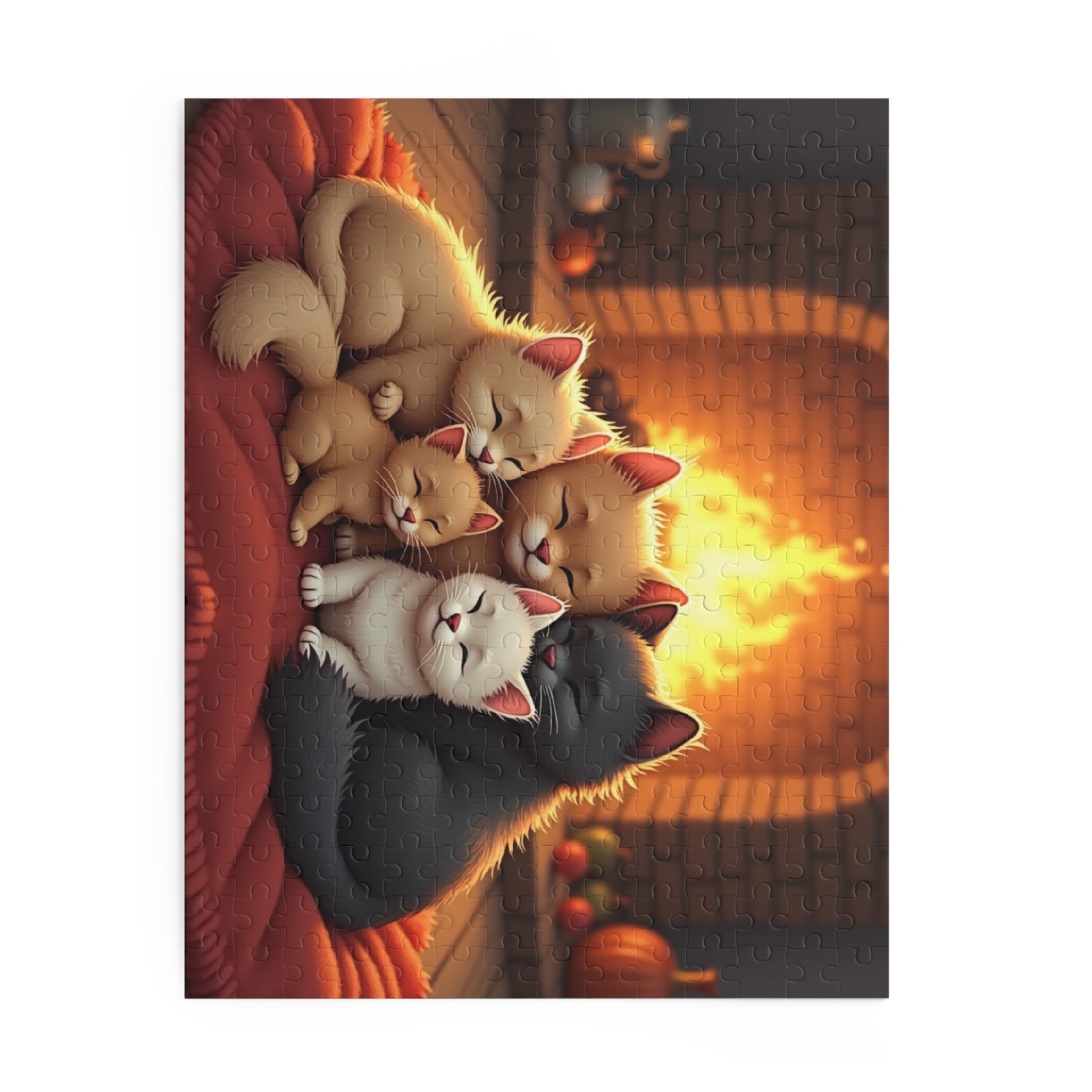 “Cozy Kitten Snuggle Fest” Puzzle, 252 Piece Jigsaw, Fun Gift for Cat Lovers