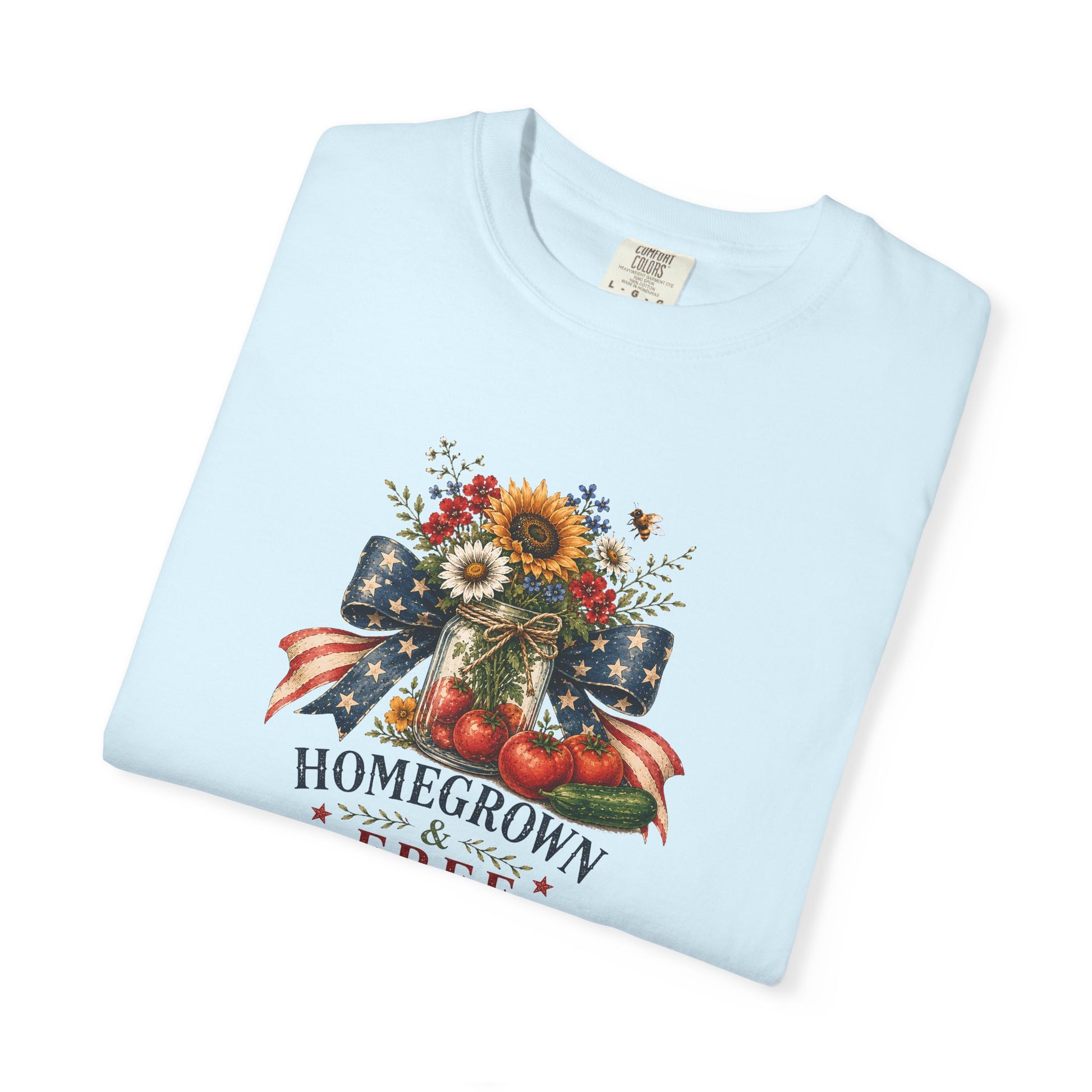 Patriotic Sunflower "Homegrown & Free" T-Shirt