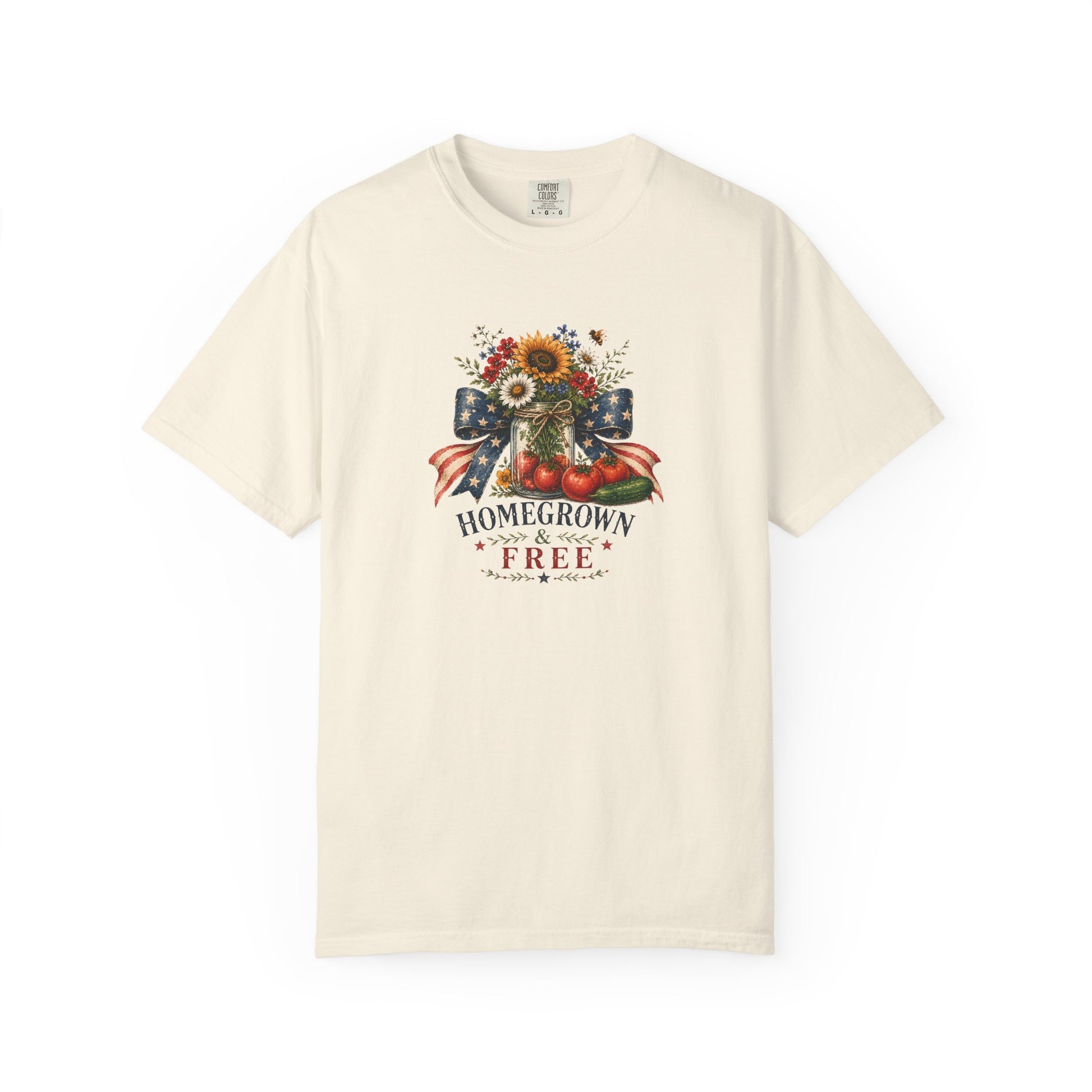 Patriotic Sunflower "Homegrown & Free" T-Shirt