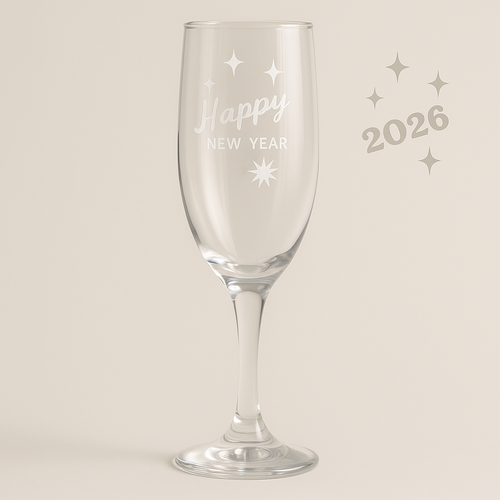 2026 New Year’s Eve Engraved Champagne Glass – Elegant Celebration Flute